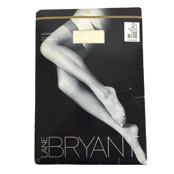 Lane Bryant Daysheer Plus Size D Pantyhose 3X Off White Invisible Reinforced Toe - Picture 1 of 3